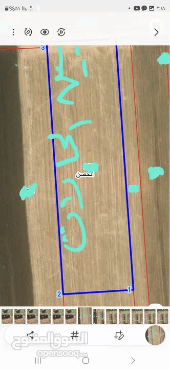 حوض 24 بين الحارات الحصن مساحة القطعه 12496 م2 شماليه شارع 12م واجهة 62 م قرب المزارع والخدمات  والا