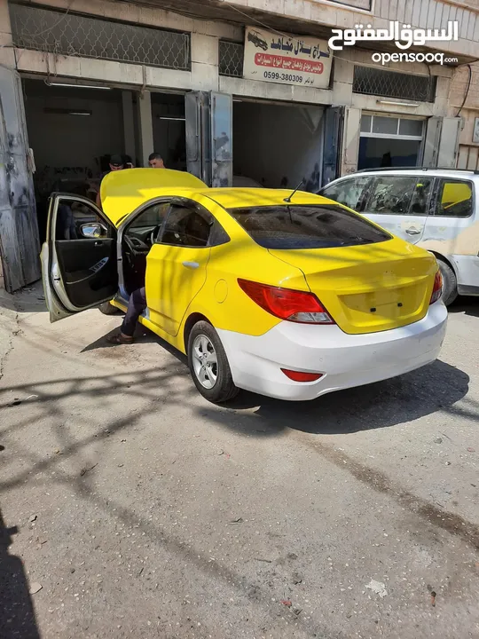 هنداي اكسنت تكسي عمومي للبيع مع رقم تشغيل بيرمت مرخص جاهز لمدة سنه