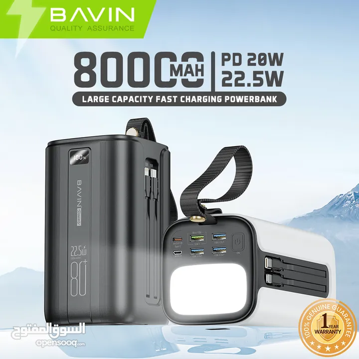 بارو بانك من شركة BAVIN 80000mAh