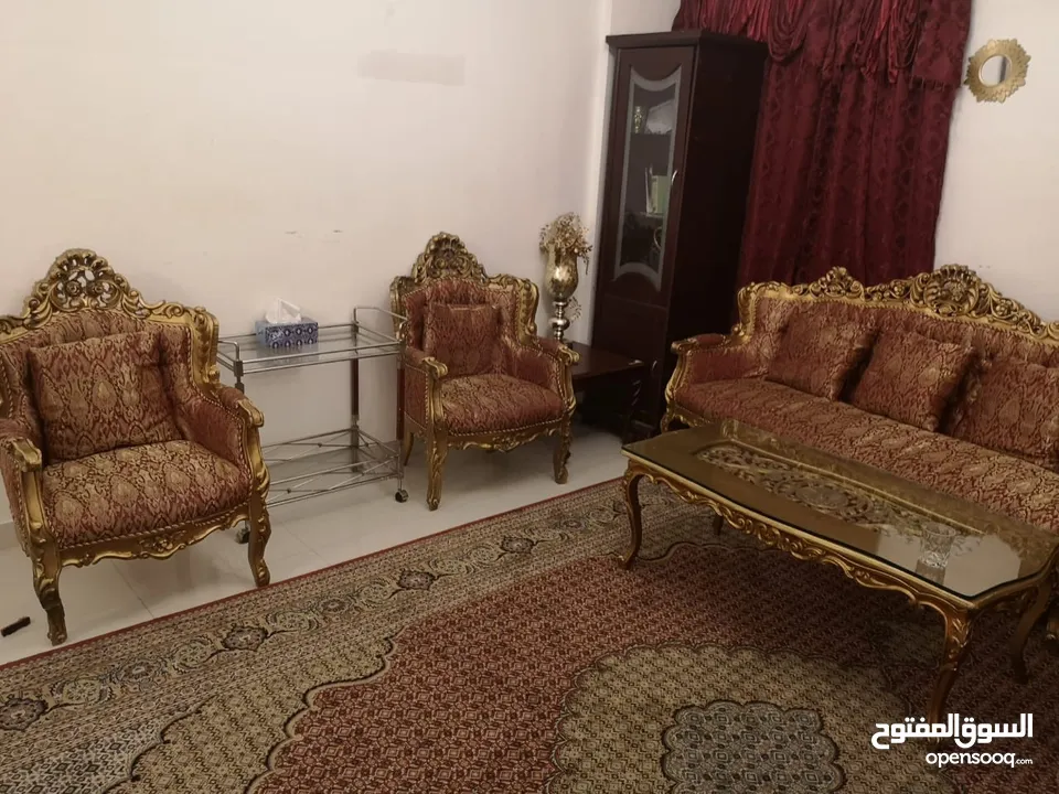 Hard wood sofa set 7 seated with central and side tables