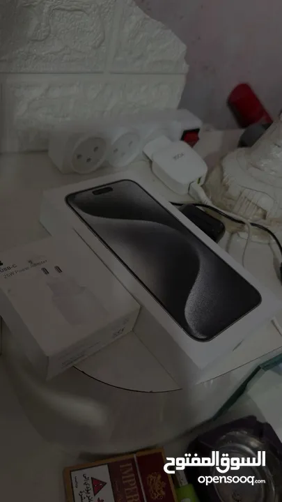 iPhone 15 pro max 256g بطارية 100 مشحون 109 مرات