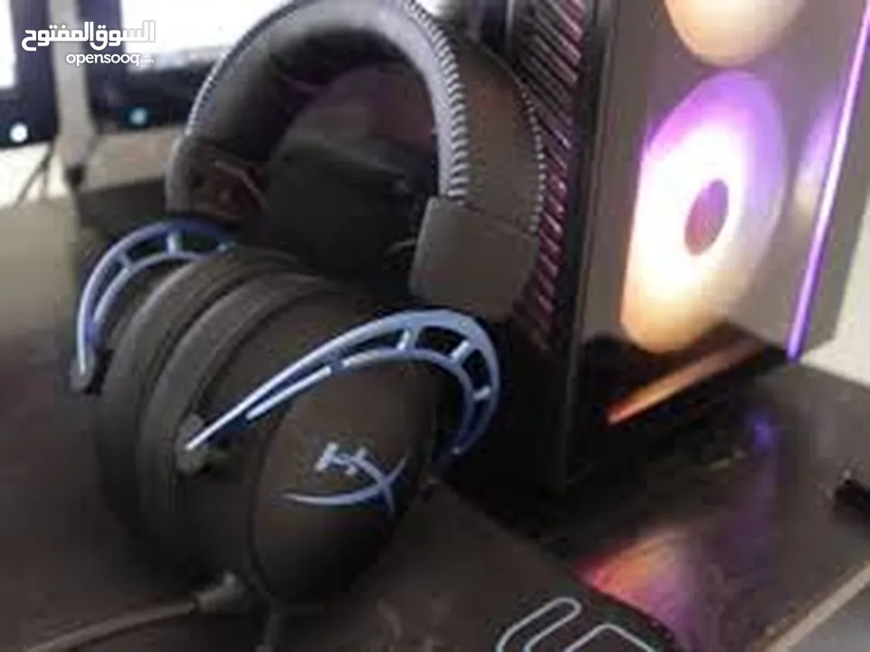 سماعة hyper x alpha s للبيع مستعمله بحاله جيده جدا هايبر اكس الفا س لون ازرق و اسود
