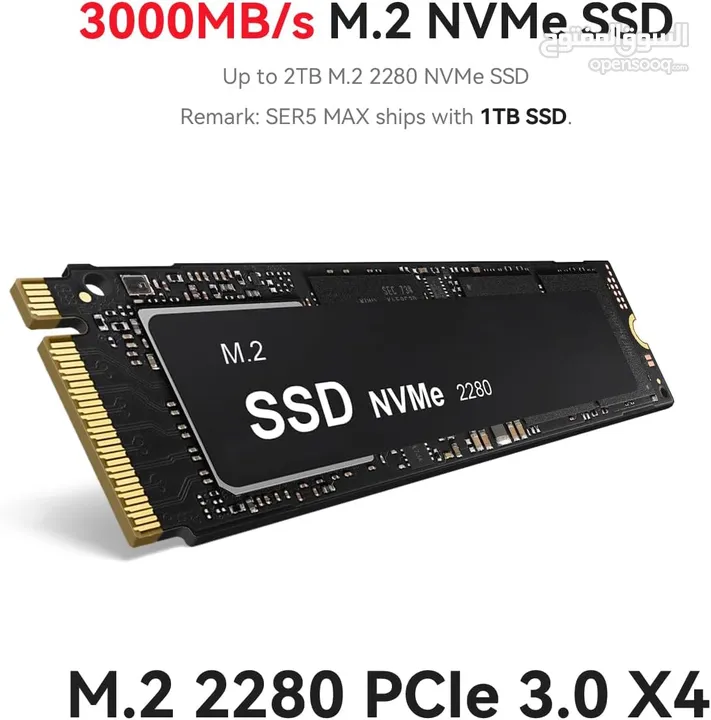 كمبيوتر بحجم الكف رايزن 7 32GB RAM 500GB M.2 SSD AMD