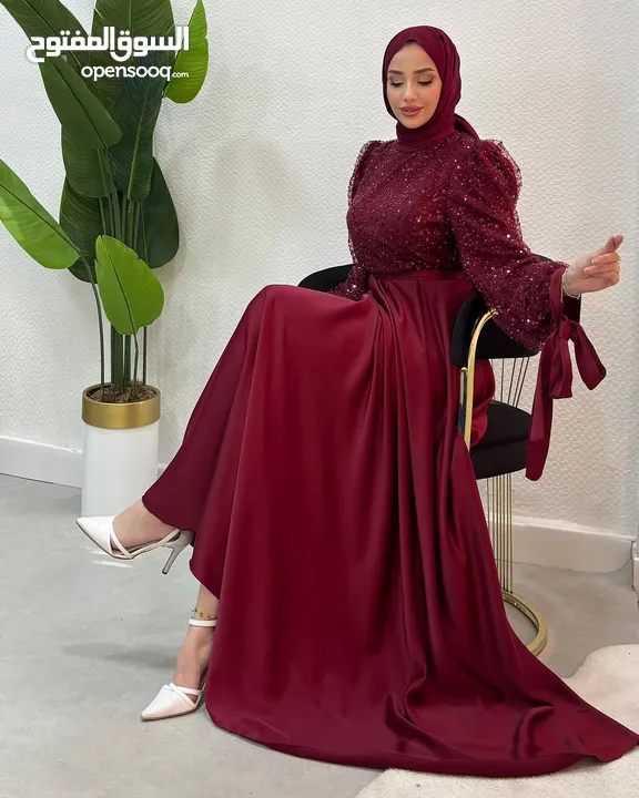 فستان ستاتي ساتان ترتر
