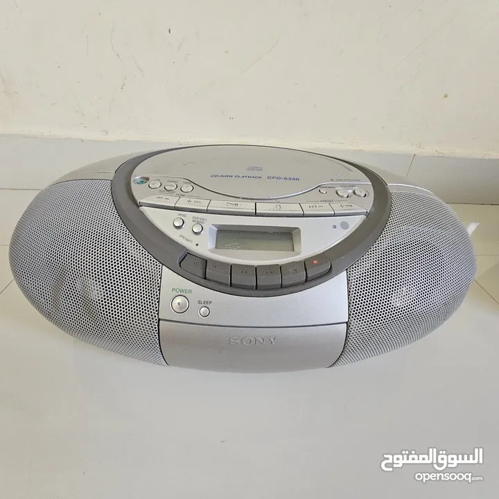 Sony CFD-S350 Portable Boombox  مسجل سوني Silver CD Player Radio