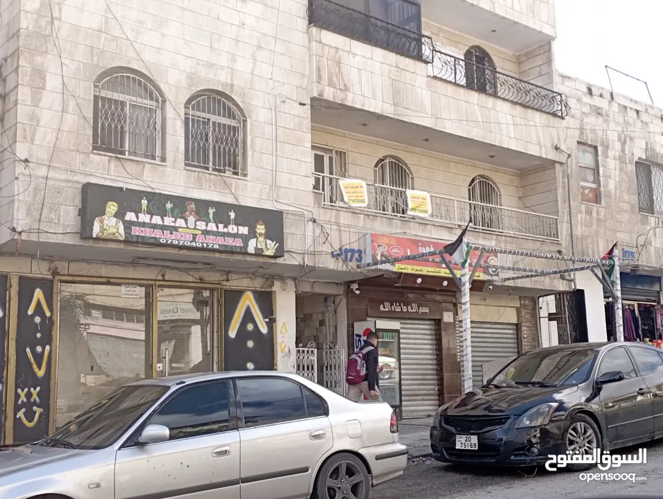 شقة للبيع للإستثمار في أجمل مناطق عمان الشرقية (جبل النزهة) مساحة 106 متر طابق ثاني شارع مخدوم تجاري