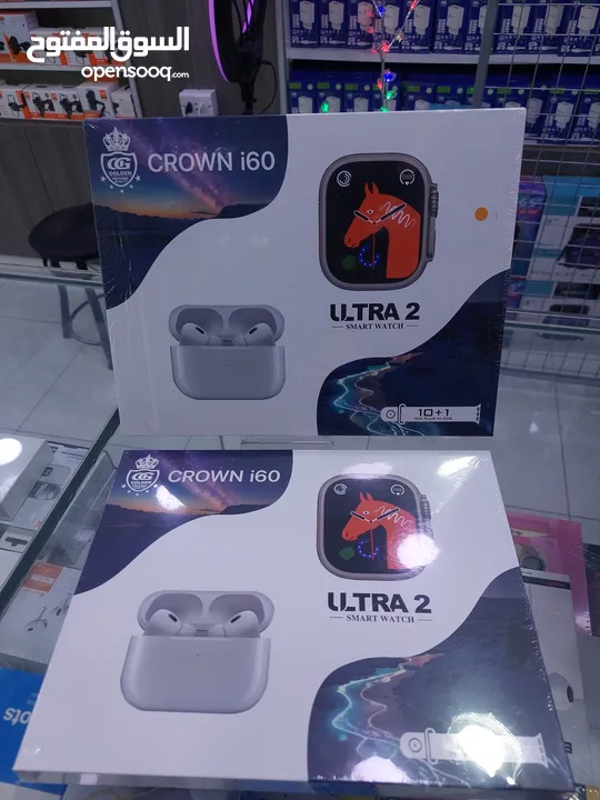 ساعه ذكية  مع سماعة  بلوتوث  اخر اصدار Ultra 2 11كاستك بالاوان مختلفه سمارت وتتش