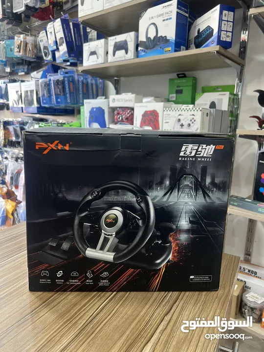 ستيرنج جيمنج لاجهزة ps3 + ps4 +pc +xbox جير عادي واتوماتيك PXN racing wheel