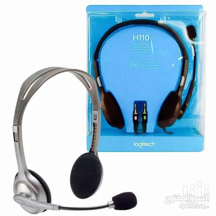 Logitech H110 Stereo Headset وضوح في الصوت... وراحة تدوم طوال اليوم!لجميع الاستعمالات