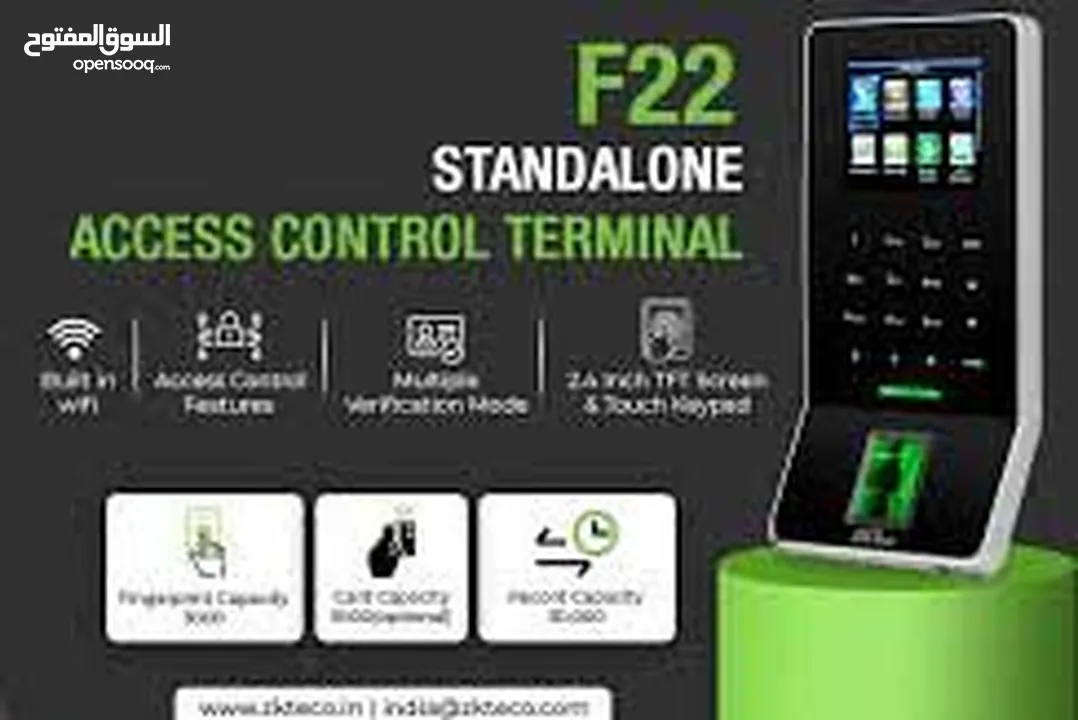 بصمة دوام موظفين  ZKteco F22 الاصلي شامل التركيب بتقنية WIFI