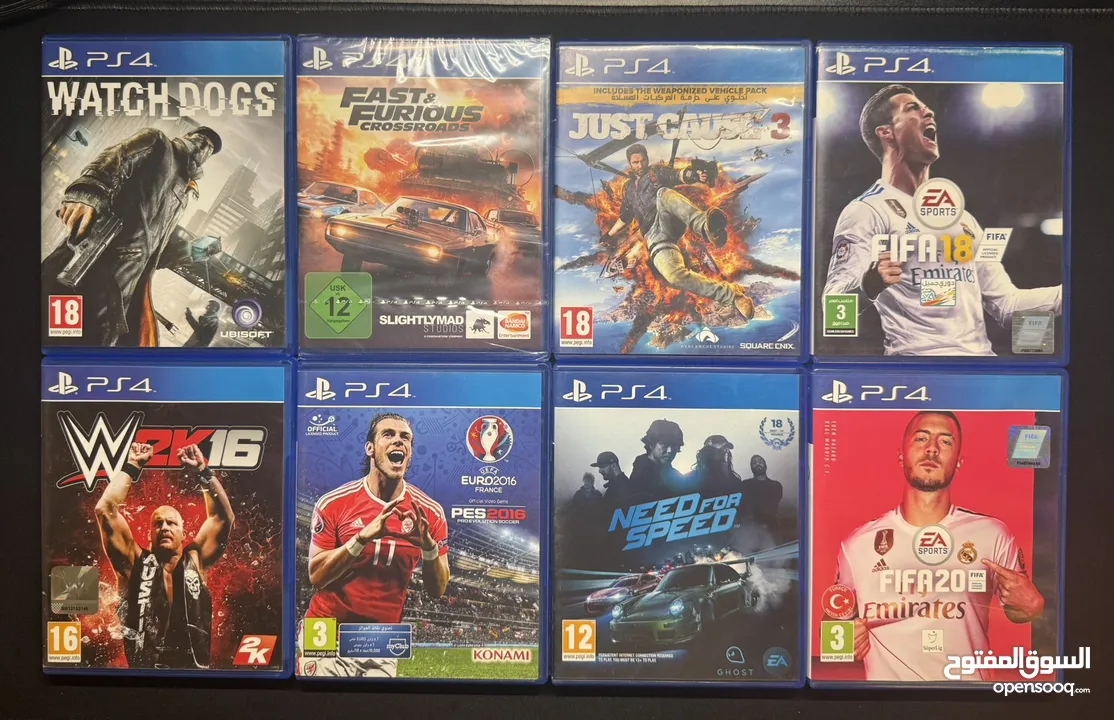 PlayStation 4 1TB + 2 Original Controllers + 9 Games