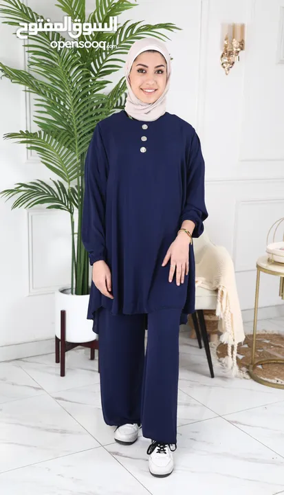 طقم أنيق ومريح للمحجبات للبيع واطقم الستاتي من زارا و بناطيل واسعة ومريحة للبيع اسعار حلوة ومناسبة