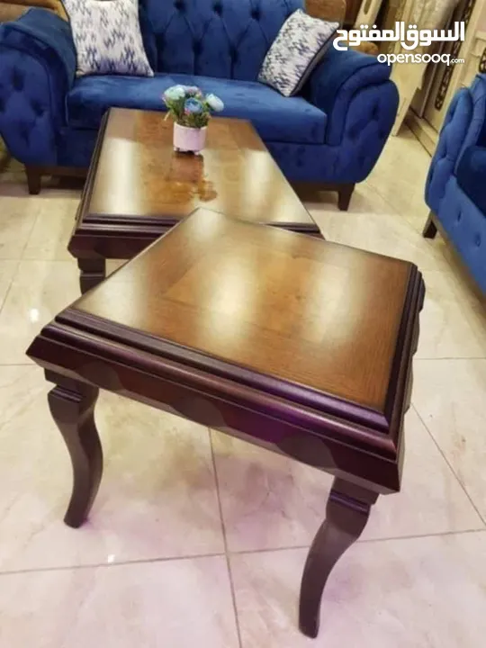 طاولات لغرف الضيوف خشب زان
