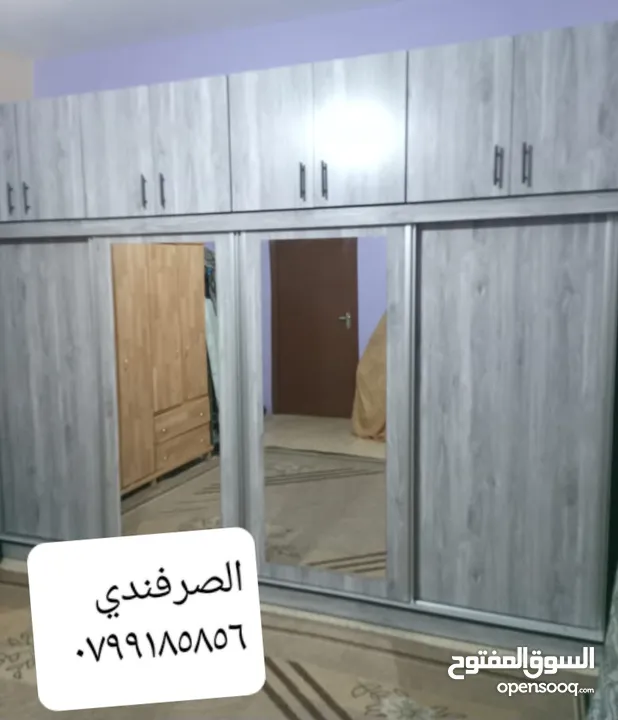 خزائن ملابس خشب لامنيت 18م حجم كبير قياس 320 عرض  ارتفاع 240 تفصيل حسب المقاس الون اختياري  كفاله خم
