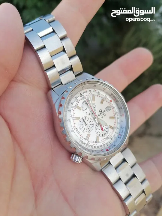 #CASIO_EDIFICE MADE IN JAPAN   كاسيو ادفايس ياباني اصلي حجم 45 كرونو قراف شباك للتاريخ