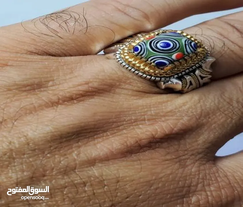 خاتم بحجر عقيق يماني فاخر منقوش اية