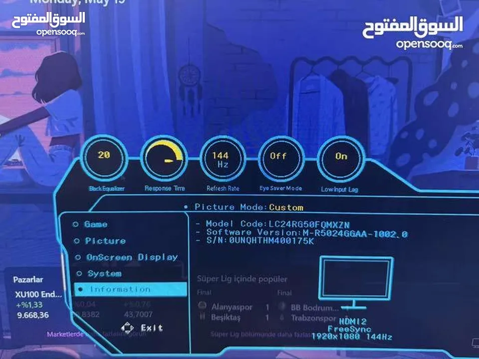 Samsung Gaming monitor 144hz Curved