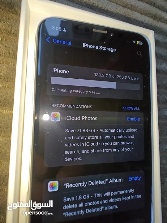 أيفون X 256GB مش مغير فيه شي ولا مفتوح بحاله ممتازه