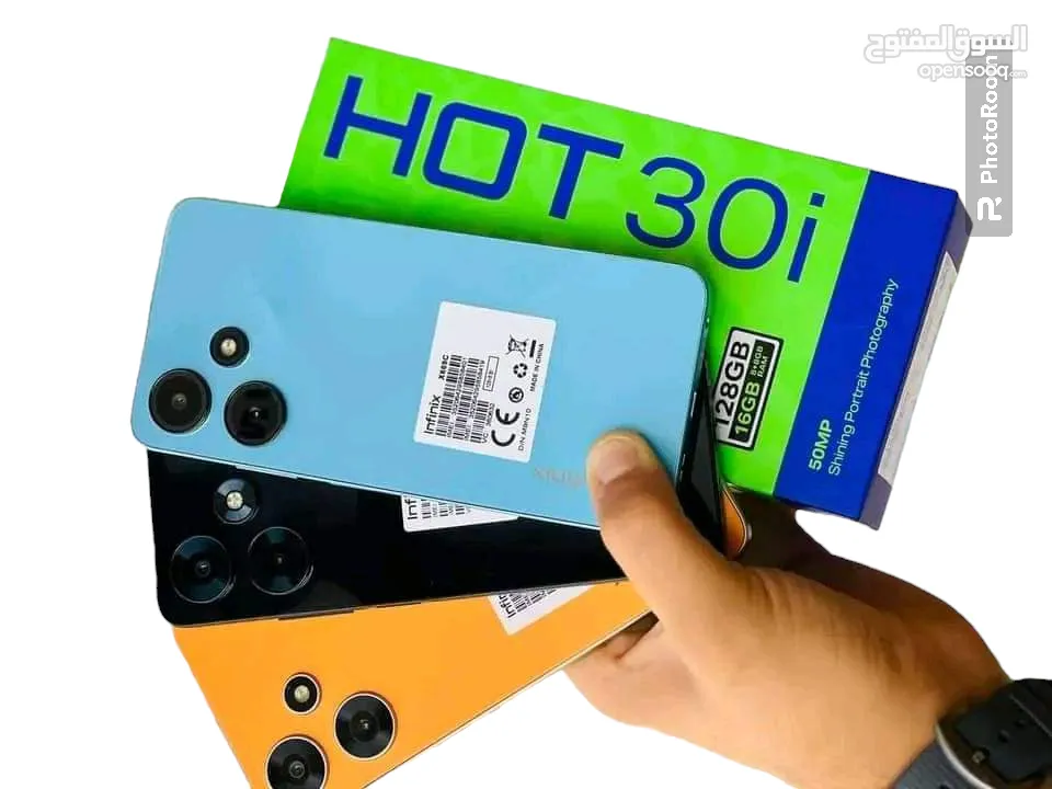 جهاز مستعمل Hot 30i رام 8  جيجا 128 أغراضة والكرتونه الأصلية متوفر توصيل