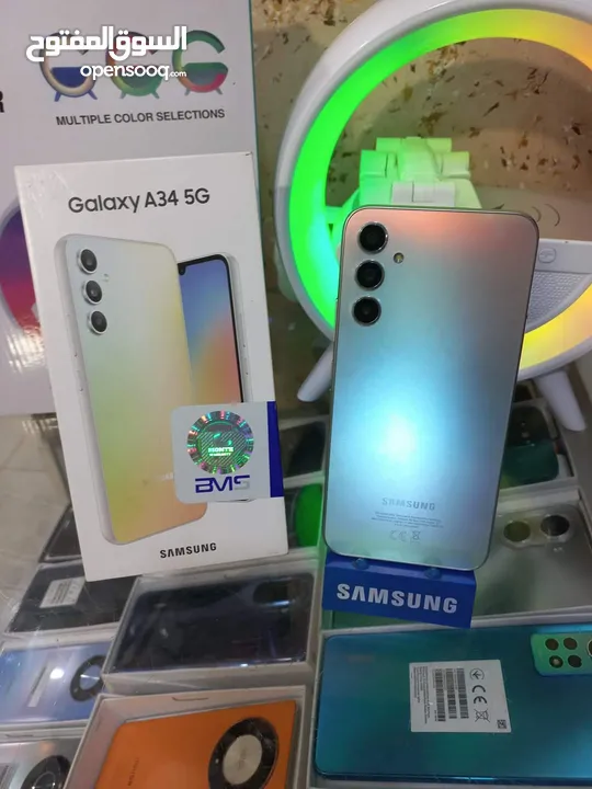 مستعمل اخو الجديد Samsung A34 5G رام 16 جيجا 128 و 256 أغراضة والكرتونه الأصلية متوفر توصيل