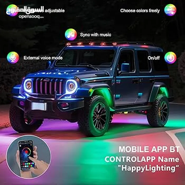 LED wheel car modern 4D Waterproof and shockproof عجلة سيارة LED حديثة 4D مقاومة للماء والصدمات