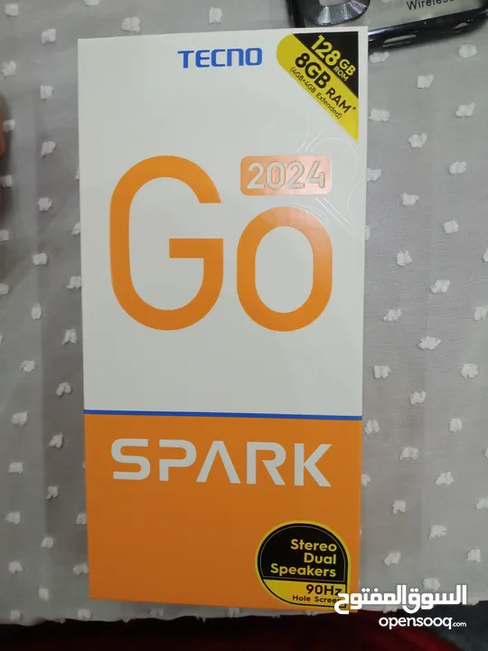 جهاز tecno spark Go 2024 مستعمل استعمال 4او 5 ايام فقط +سماعة بلوتوث