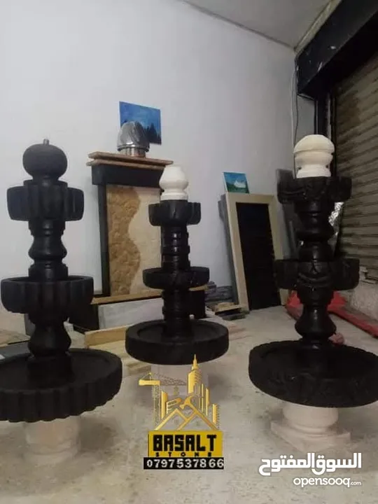 حجر بازلت جميع المقاسات والديكورات  حجر بناء.بلاط بازلت شلالات نوافير باربيكي فير بليس كندرين #بازلت