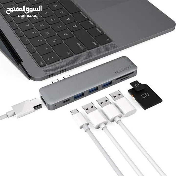 7-in-1 Multiport Hub with Dual USB-C Connectors