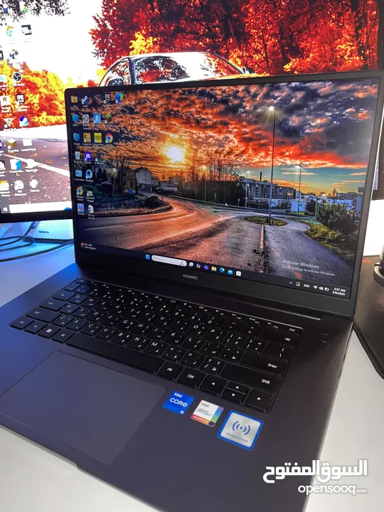 للبيع لابتوب Huawei أنيق وخفيف – معالج i5 الجيل 11 – شاشة FHD – حالة ممتازة بدل سعر 360 صار 320