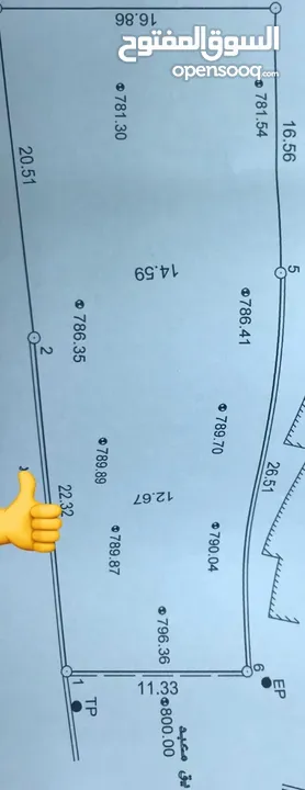 قطعة ارض 600 متر ( خلة المغاربة ) مطلة على عين ديربحة