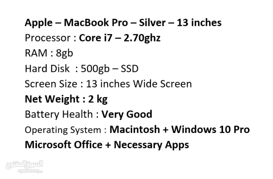 Apple – MacBook Pro – Silver – 13 inches