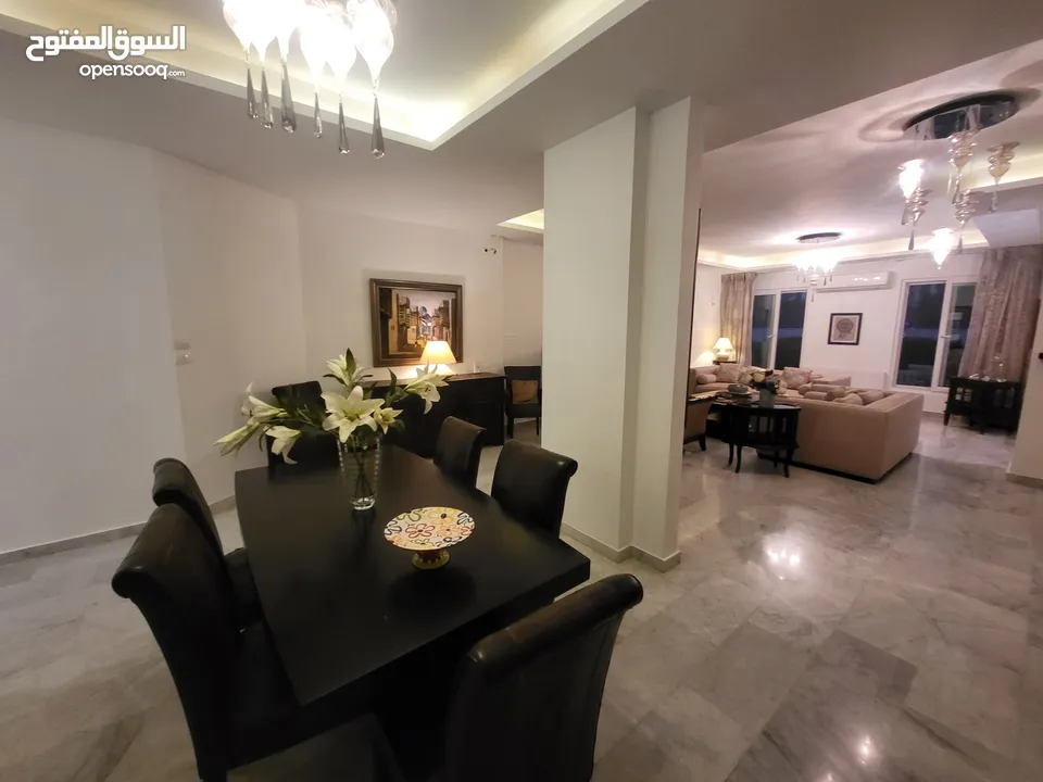 furnished apartment for rent in four Circle ground floor 280 m with the nice Garden three bedrooms