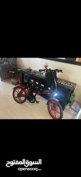 بسكليت كهرباء شبه جديد ماشي 500 كيلو فقط عالبطاريه  48 فولت 10 أمبير ماتور 500 وات  سرعه 50صاروخ