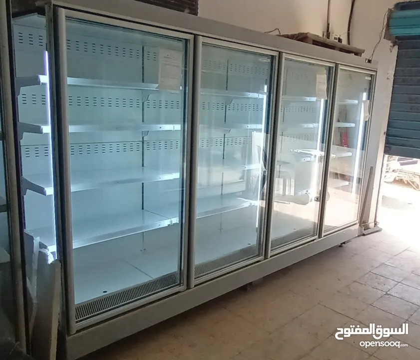 ثلاجات دلي عابدين زجاج مستقيم  وزجاج محني +ثلاجات عرض مفتوح ومغلق