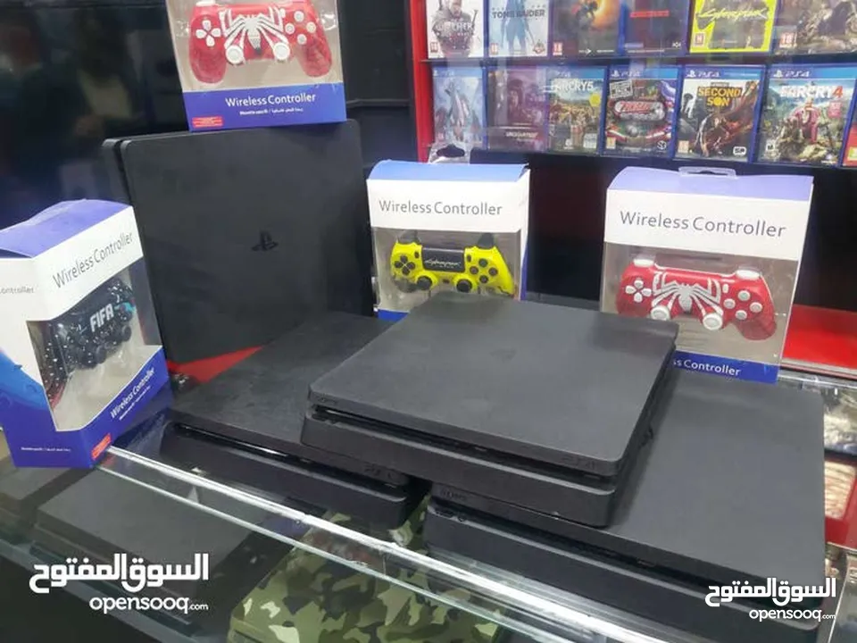 أجهزه بلايستيشن فور سلم مستخدم 500 قيقا  للبيع
