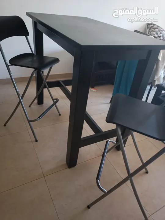 "Ikea Bar Table "Stornäs" with 2 Bar stool "Franklin