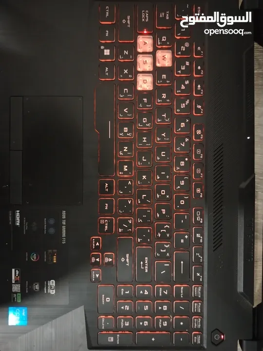 لاب توب ASUS Gaming TUF 15 Gaming  للبيع بحالة ممتازة والتوصيل لجميع انحاء الاردن