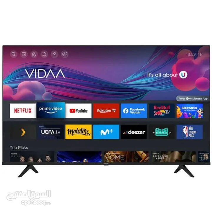 شاشة هايسنس 65 بوصة VIDAA Ultra Slim ، 4K QLED