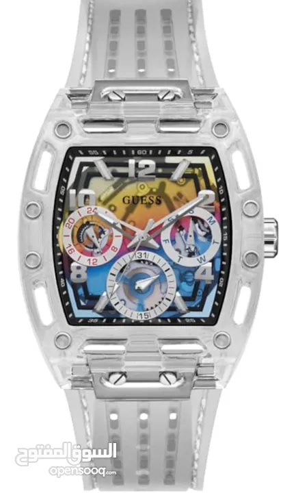 GUESS US Men's Rainbow Ombre Multifunction Watch