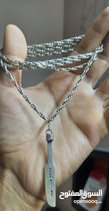 مجموعة بلاكات وسناسيل فضة متنوعة اوزان عالية واشي رفيع الأغلب اوزان عالية مختمات عدة اختام إيطالي اص