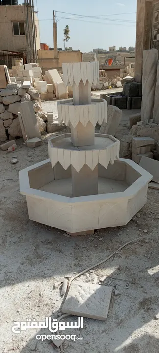 نوافير وشلالات وبابكيو حواض زريعه جميع انواع الحجر البناء والديكوارات