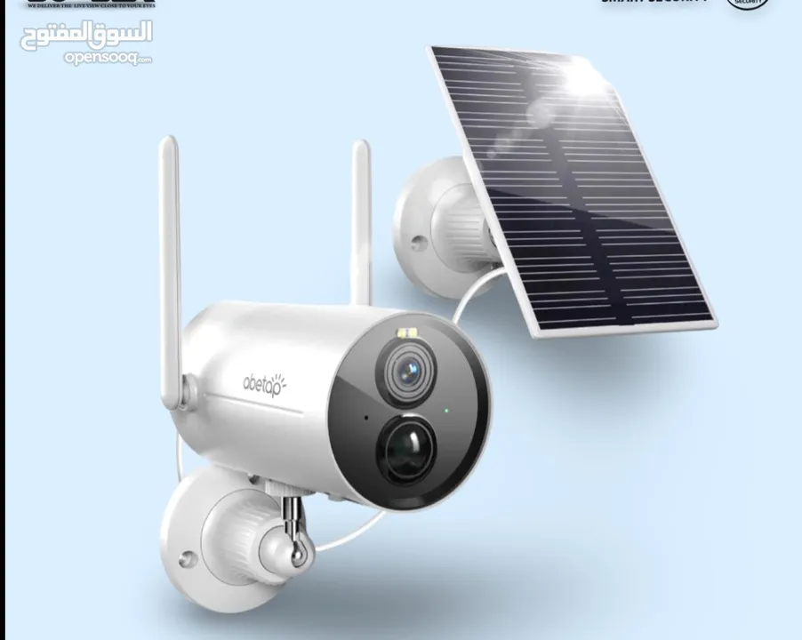 كاميرا 3ميجابكسل لاسلكية متحركة مع لوحة طاقة شمسية  مدعومة بالذكاء الاصطناعي السعر شامل التركيب