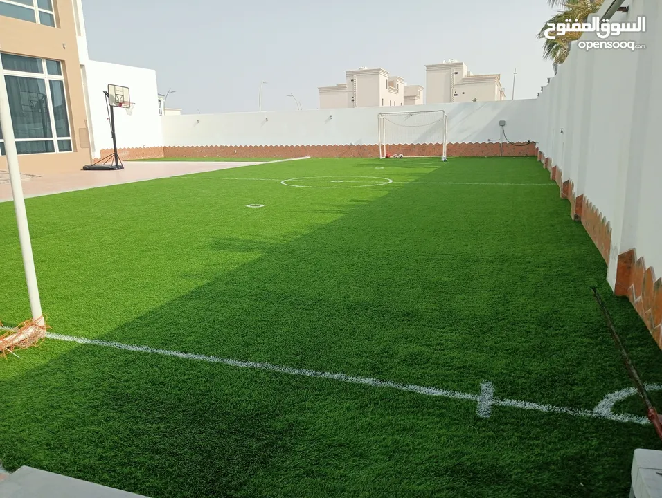 Artificial grass carpet outside decoration