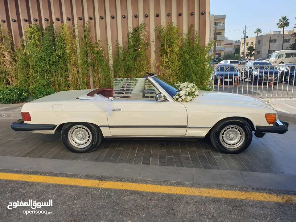سيارات اعراس . مكتب سيارات اعراس مرسيدس SL380 كلاسيك للايجار اعراس تصوير vintage classic old cars