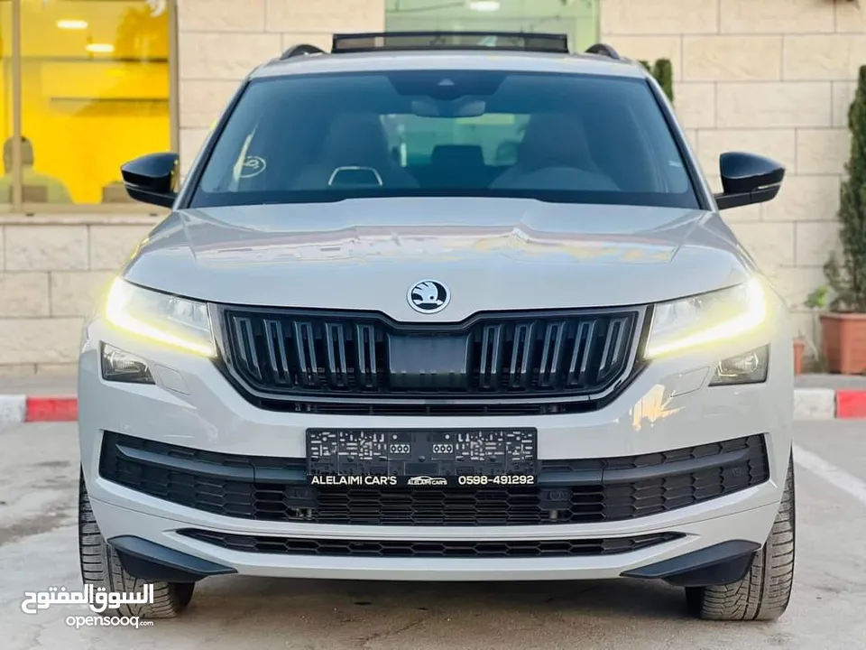 سكودا كودياك فل ++ سبورت لاين 6+1 ماتور 2000 ديزل  /190 حصان /عداد 82000 / فتحه سقف بانوراما /ترخيص