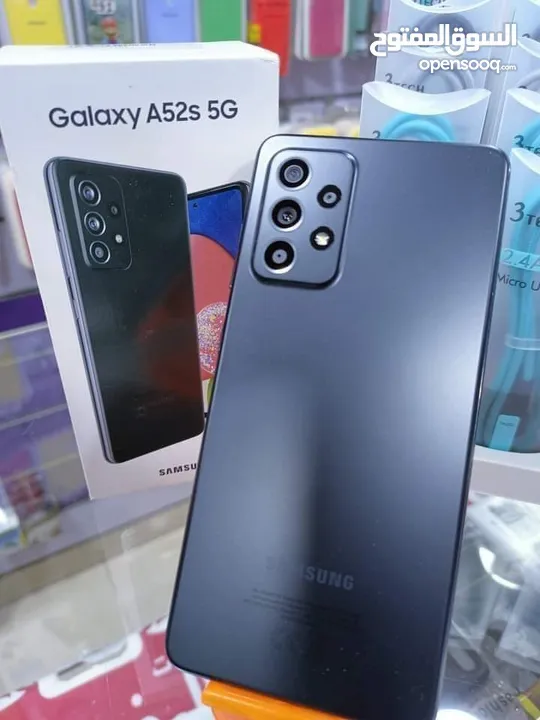 مستعمل اخو الجديد Samsung A52s 5G جيجا 256 اغراضة والكرتونه الأصلية متوفر توصيل