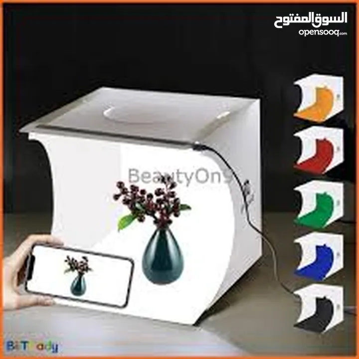 صندوق احترافي مضيء  مخصص ل تصوير اكسسوارات و سنسال و حلويات  و موبايل و ساعه و العاب و مكياج  و عطور