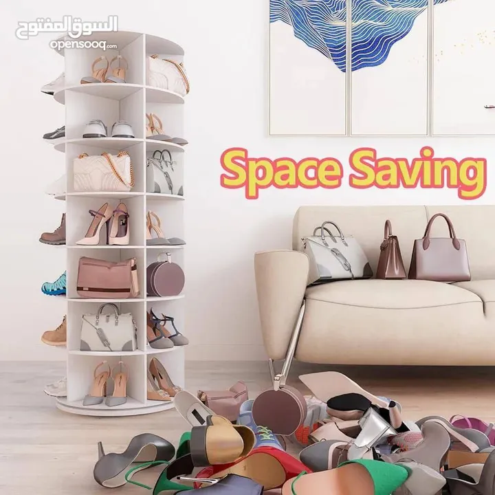 خزانة دوّارة بتلف 360 درجة كاملة، تصميم عصري فاخر بلمعة أنيقة وتفاصيل مرتّبة بتخلي أي زاوية بالبيت