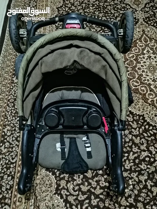 عرباية أطفال  Elevenflo + Car seat، عرباية توأم ماركة Juniers
