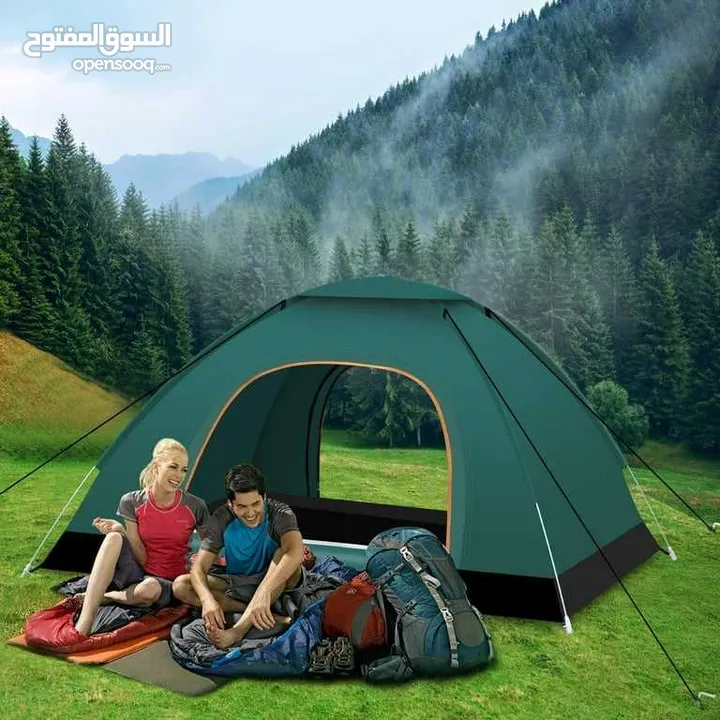 خيمة رحلات مع نوافذ فاخرة مستورد سعة 4 أشخاص  four persons high quality camping tent